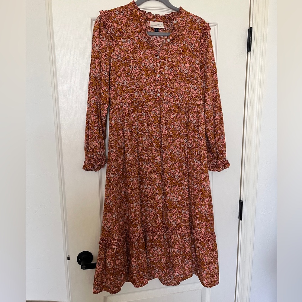 Long sleeve flower dress